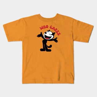 Felix Cat Who Cares Kids T-Shirt